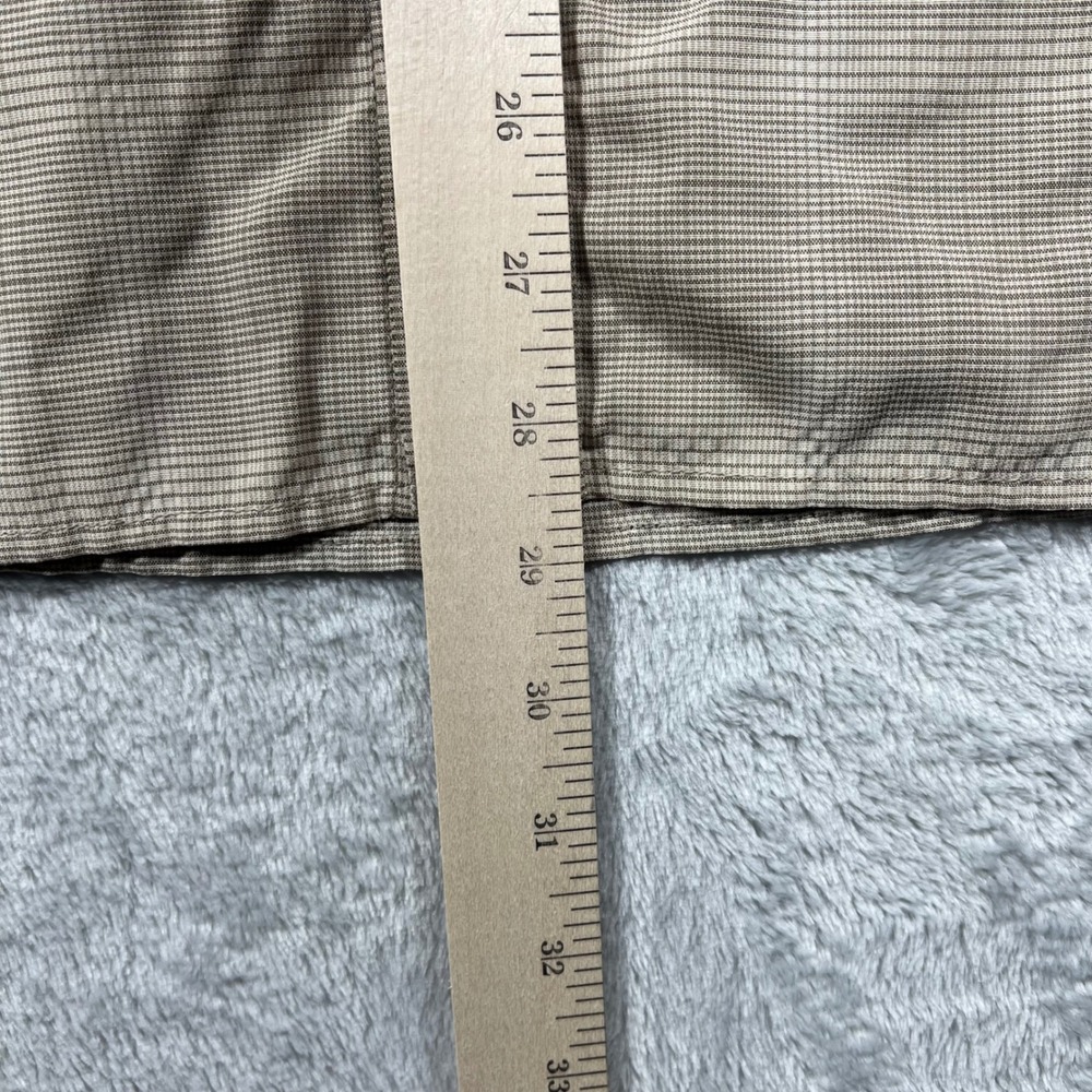 The North Face Mens Tan Plaid Short Sleeve Hiking Shirt Vent Hidden Pocket Med - Picture 3 of 14
